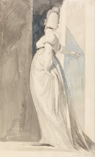 Back View of a Standing Female, Called Mrs. Fuseli by Johann Heinrich Füssli